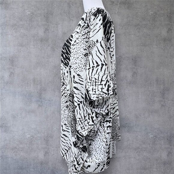 Buddy Love North Tunic Top Womens Medium Oversized Animal Print Draped Coverup - Picture 5 of 10